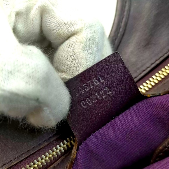 Gucci Hand Bag  Purple Leather made in Italy 🇮🇹 - Picture 8 of 8